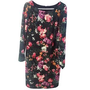 Alex Marie Long Sleeve Midi Floral Dress - Size 14